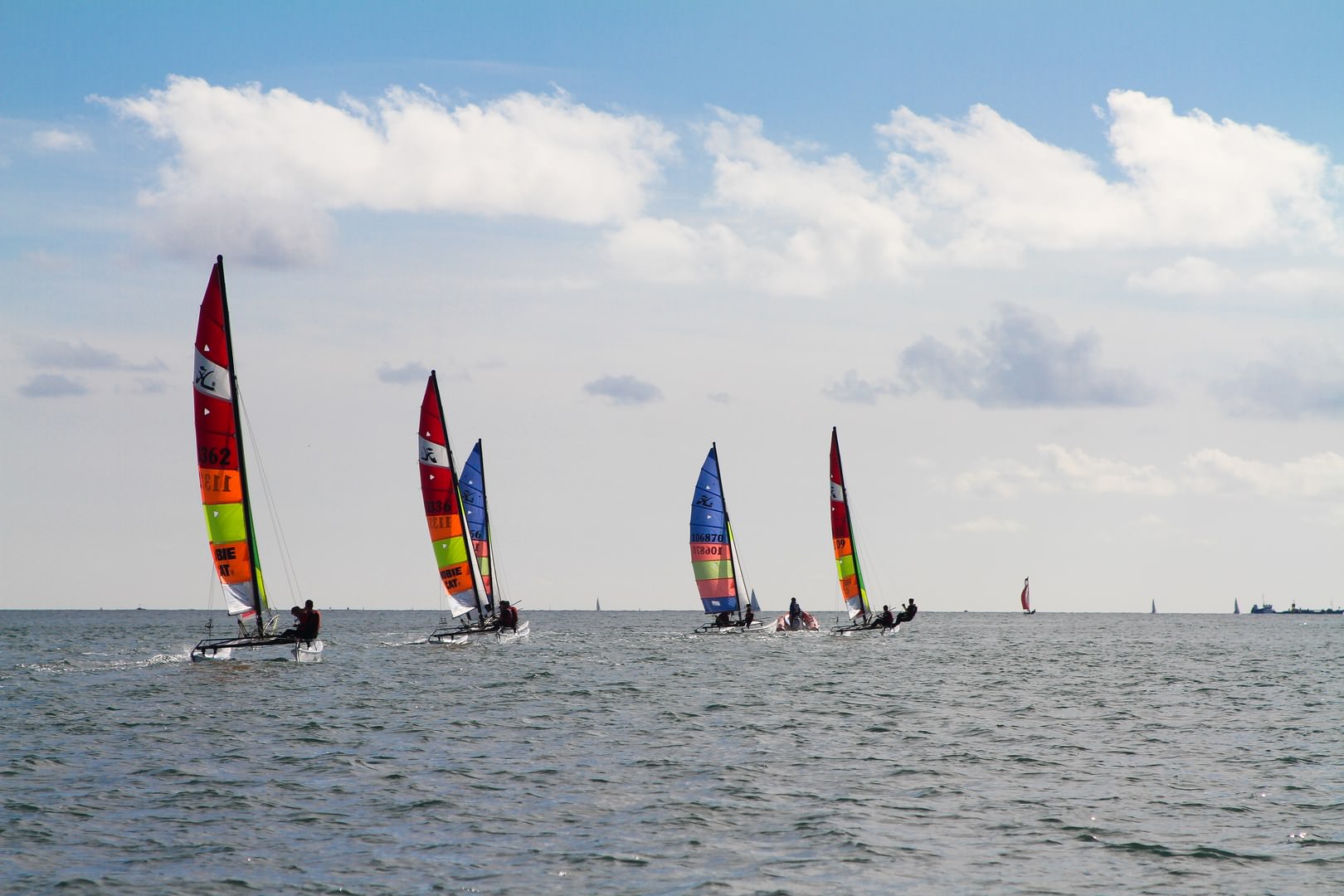 Sortie en catamarans à la plage de Kerguélen, à Larmor-Plage.